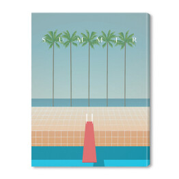 Obraz na płótnie Plaża z palmami