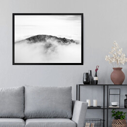 Obraz w ramie Łańcuch górski we mgle, Islandia