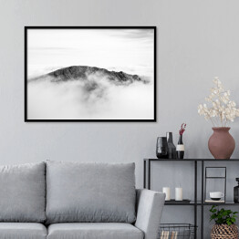 Plakat w ramie Łańcuch górski we mgle, Islandia