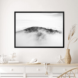 Obraz w ramie Łańcuch górski we mgle, Islandia