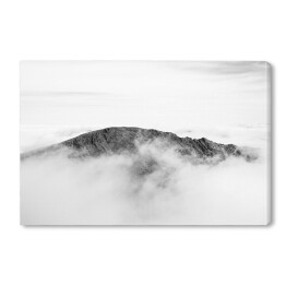 Obraz na płótnie Łańcuch górski we mgle, Islandia