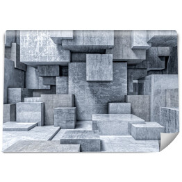 Fototapeta winylowa zmywalna Ściana 3D z bloków
