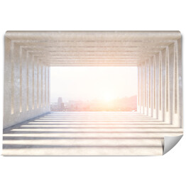 Fototapeta Nowoczesne kremowe wnętrze betonowe 3D