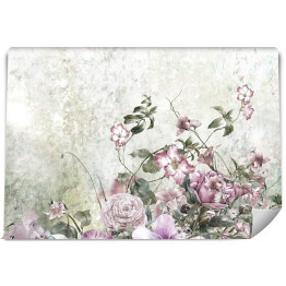 Fototapeta winylowa zmywalna Abstrakcyjne kolorowe kwiaty malarstwo akwarelowe. Wiosna wielobarwny w natura