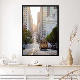 Obraz w ramie Zabytkowy tramwaj w San Francisco