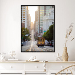 Plakat w ramie Zabytkowy tramwaj w San Francisco
