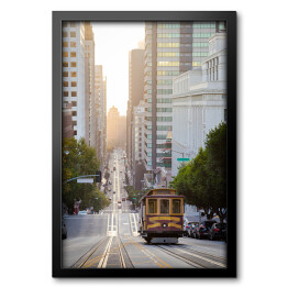 Obraz w ramie Zabytkowy tramwaj w San Francisco