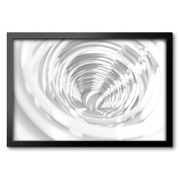 Obraz w ramie Biało szary tunel 3D