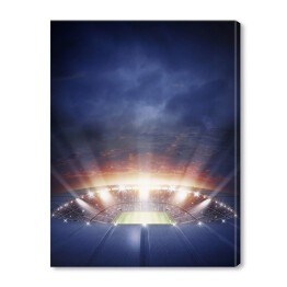 Obraz na płótnie Oświetlony stadion pod granatowym niebem