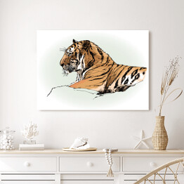  Tygrys w dżungli - rysunek