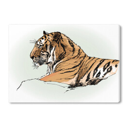 Obraz na płótnie Tygrys w dżungli - rysunek