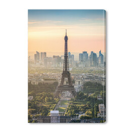 Obraz na płótnie Wieża Eiffla z Paryżem w tle