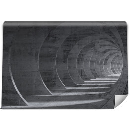 Fototapeta winylowa zmywalna Betonowe wnętrze tunelu z efektem perspektywy
