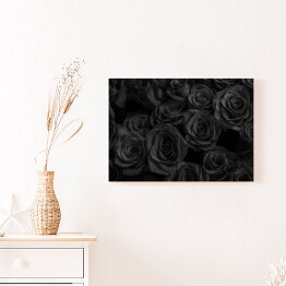 Obraz na płótnie Stylowe czarne róże