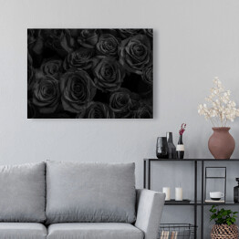 Obraz na płótnie Stylowe czarne róże