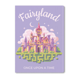 Obraz na płótnie Ilustracja z napisem - "Fairyland. Once upon a time"
