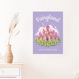 Ilustracja z napisem - "Fairyland. Once upon a time"