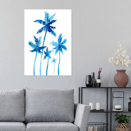 Plakat Błękitne palmy