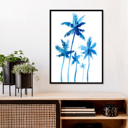 Plakat w ramie Błękitne palmy