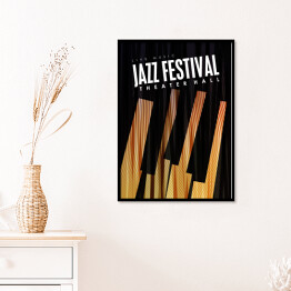 Plakat w ramie Jazz Festival - keyboard