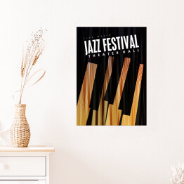 Plakat samoprzylepny Jazz Festival - keyboard