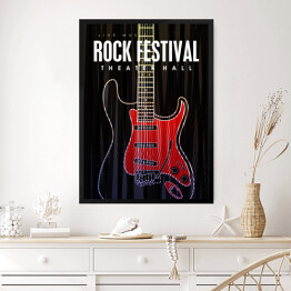 Obraz w ramie Rock Festival - gitara