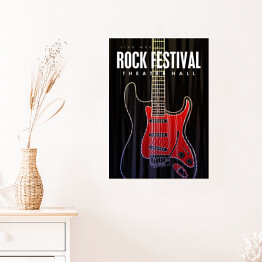 Plakat samoprzylepny Rock Festival - gitara