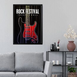 Obraz w ramie Rock Festival - gitara
