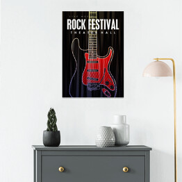 Plakat Rock Festival - gitara