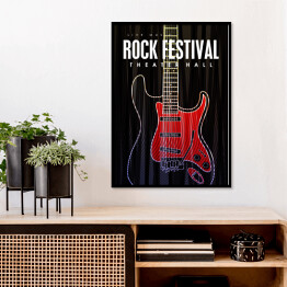 Plakat w ramie Rock Festival - gitara
