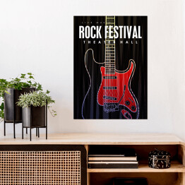 Plakat samoprzylepny Rock Festival - gitara