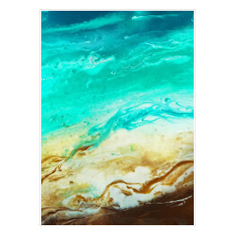 Plakat Abstrakcyjny brzeg oceanu