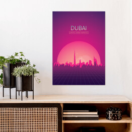 Plakat samoprzylepny Podróżnicza ilustracja - Dubaj