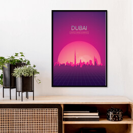 Plakat w ramie Podróżnicza ilustracja - Dubaj
