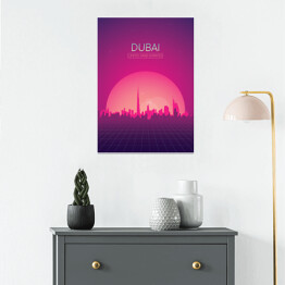 Plakat samoprzylepny Podróżnicza ilustracja - Dubaj