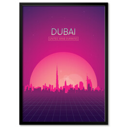 Plakat w ramie Podróżnicza ilustracja - Dubaj