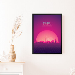 Obraz w ramie Podróżnicza ilustracja - Dubaj