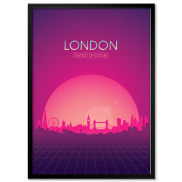 Plakat w ramie Podróżnicza ilustracja - Londyn