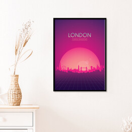Plakat w ramie Podróżnicza ilustracja - Londyn