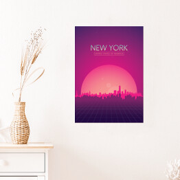 Plakat Podróżnicza ilustracja - Nowy Jork