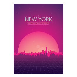 Plakat Podróżnicza ilustracja - Nowy Jork