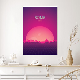 Plakat Podróżnicza ilustracja - Rzym