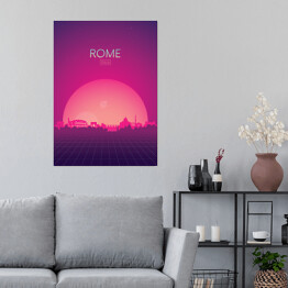 Plakat Podróżnicza ilustracja - Rzym