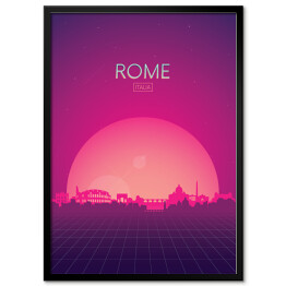 Plakat w ramie Podróżnicza ilustracja - Rzym