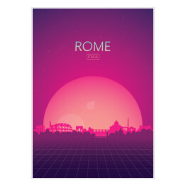 Plakat samoprzylepny Podróżnicza ilustracja - Rzym