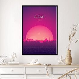 Plakat w ramie Podróżnicza ilustracja - Rzym