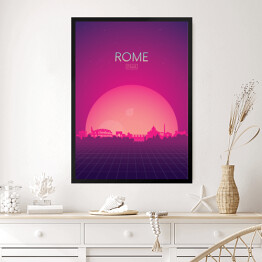 Obraz w ramie Podróżnicza ilustracja - Rzym