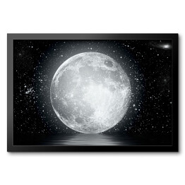 Obraz w ramie Księżyc wśród gwiazd