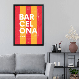 Obraz w ramie Typografia - Barcelona