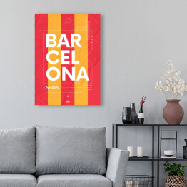 Obraz na płótnie Typografia - Barcelona